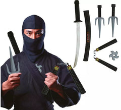 Confezione da 5 armi ninja giocattolo in plastica