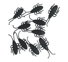Pack de 10 Cucarachas negras de 7 cm