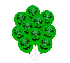Confezione da 10 Palloncini Strega verdi da 30 cm
