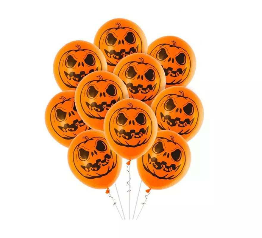 Translation missing: es.Pack de 10 Globos Calabaza tenebrosas de 30 cm