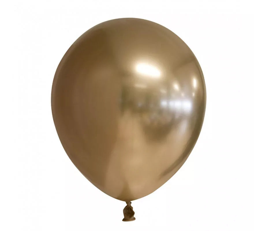 Translation missing: it.Pack de 10 Globos Cromados Redondo Color Oro de 30 cm