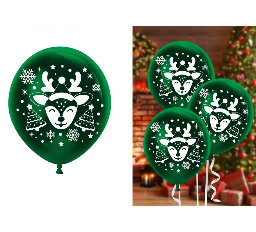 Translation missing: it.Pack de 10 Globos de Reno verdes de Látex