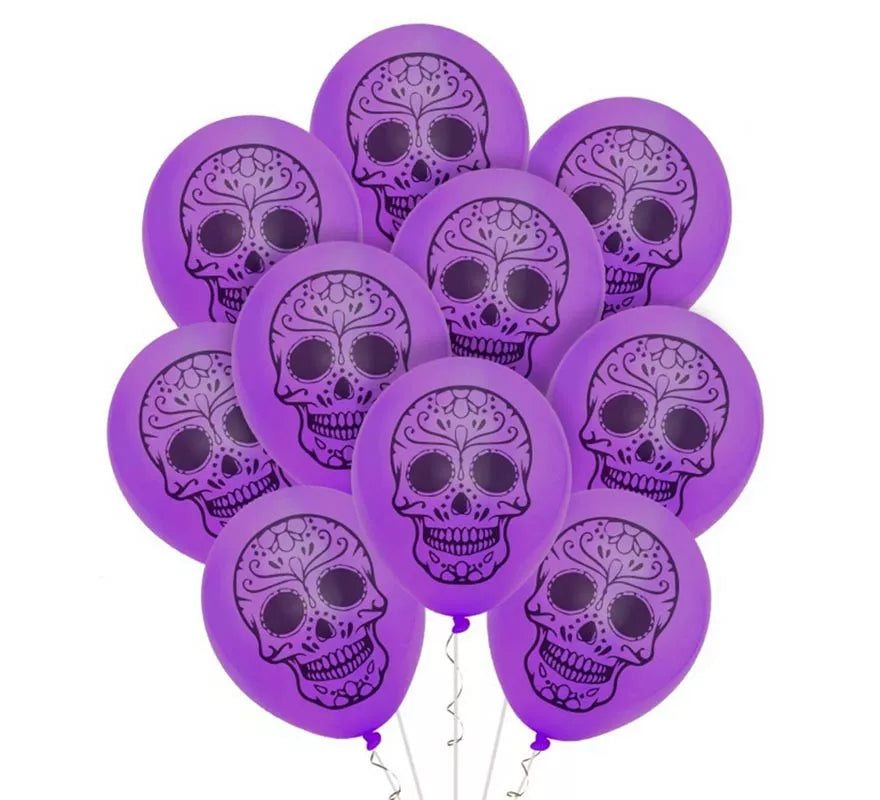 Translation missing: es.Pack de 10 Globos Día de los Muertos de 30 cm