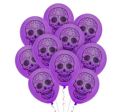Confezione da 10 Palloncini Giorno dei Morti da 30 cm