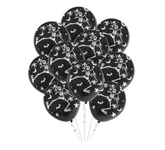 Pack de 10 Globos Esqueleto de 30 cm