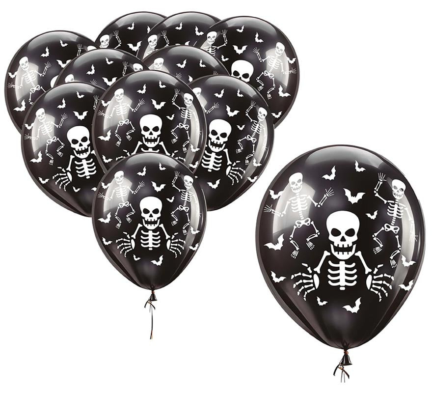 Translation missing: it.Pack de 10 Globos Esqueletos de 30 cm