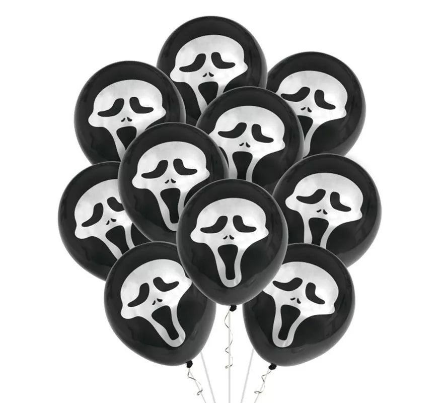 Translation missing: it.Pack de 10 Globos Fantasma Scream de 30 cm