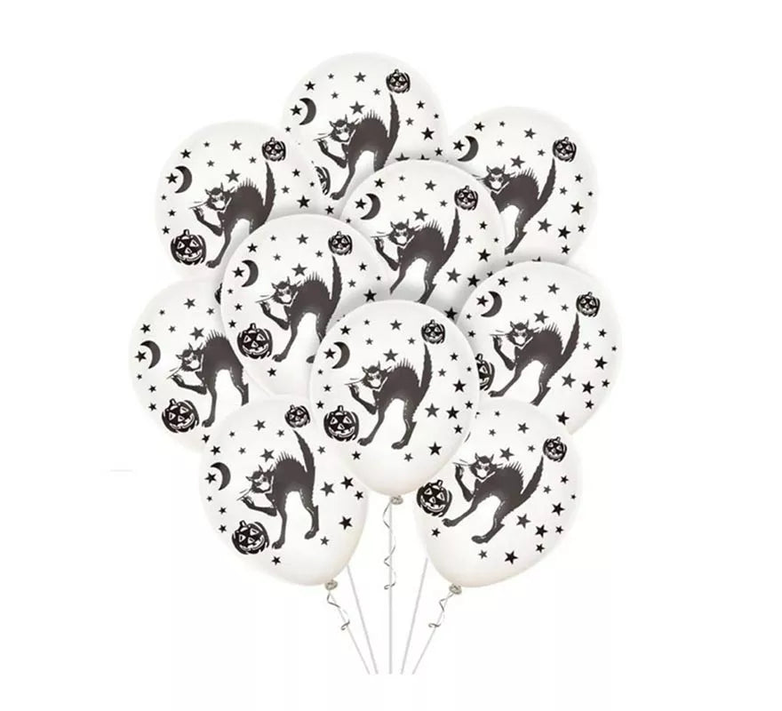 Translation missing: it.Pack de 10 Globos Gatos negros de 30 cm