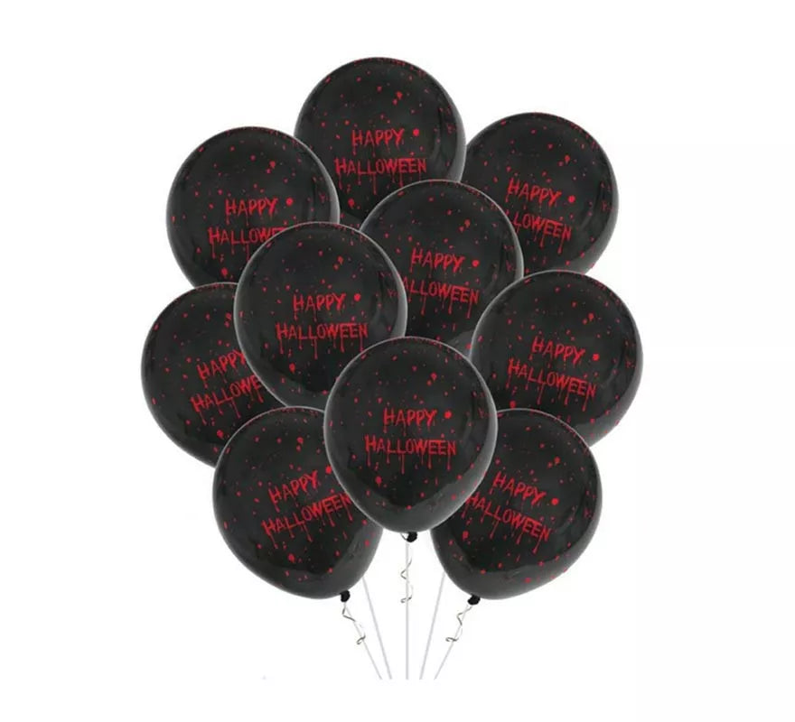 Translation missing: it.Pack de 10 Globos Happy Halloween de 30cm