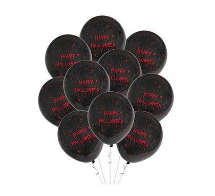 Pack de 10 Globos Happy Halloween de 30cm
