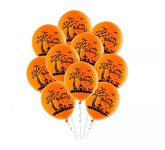 Confezione da 10 Palloncini Paesaggio Halloween da 30 cm