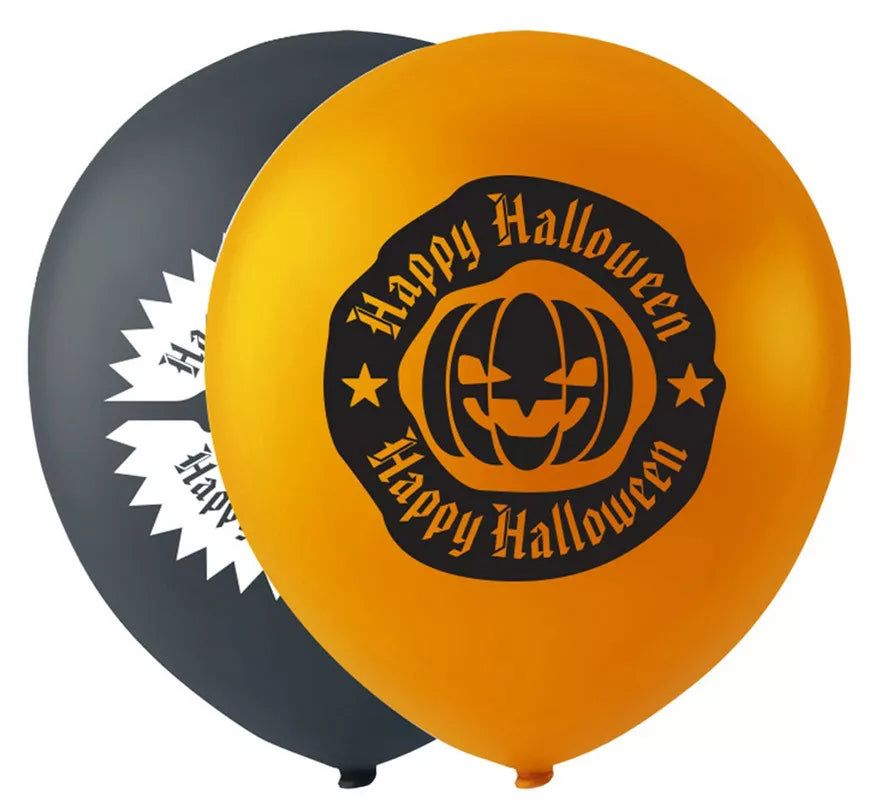 Translation missing: it.Pack de 10 Globos surtidos de Happy Halloween de 25 cm