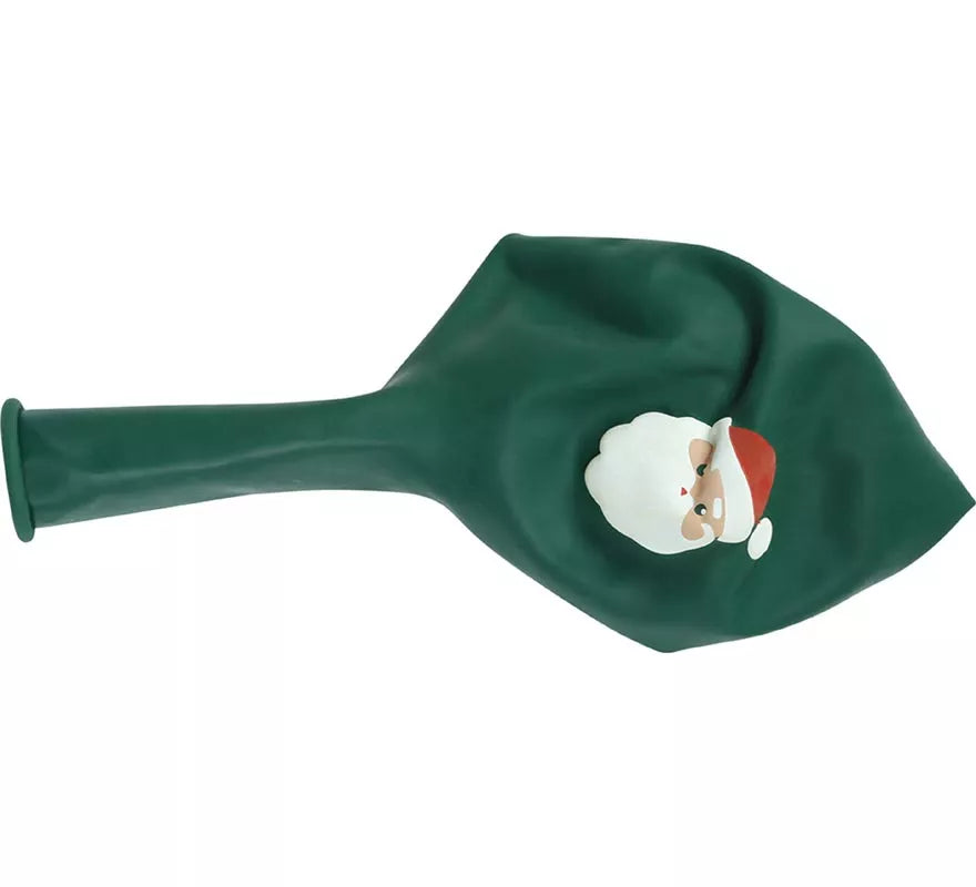 Translation missing: it.Pack de 10 Globos verdes de Papá Noel de Látex