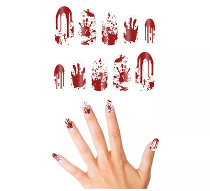 Pack de 10 Uñas Sangrientas con pegamento