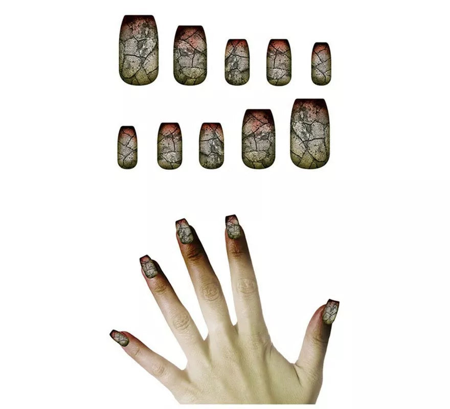 Translation missing: it.Pack de 10 Uñas Zombie con pegamento