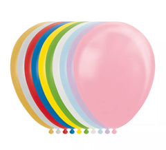 Confezione da 100 palloncini metallizzati/perlati colori assortiti 30 cm