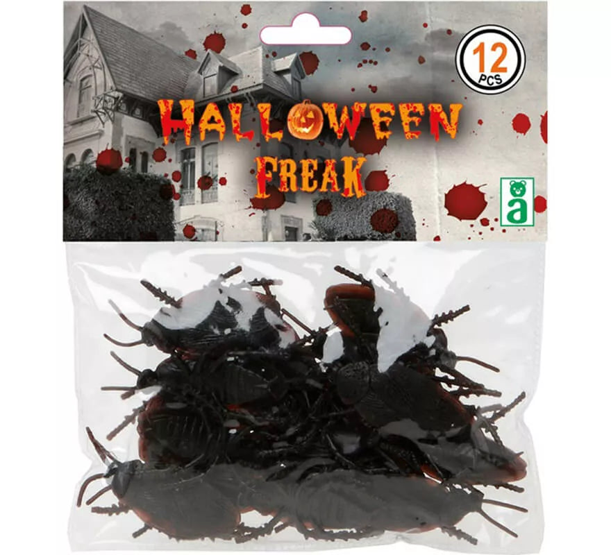 Translation missing: it.Pack de 10 Cucarachas negras 13 cm