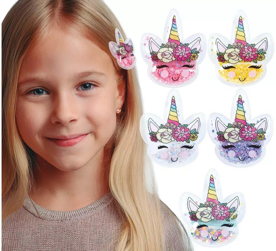 Translation missing: es.Pack de 12 Pinzas Unicornio de 5 cm en colores surtidos