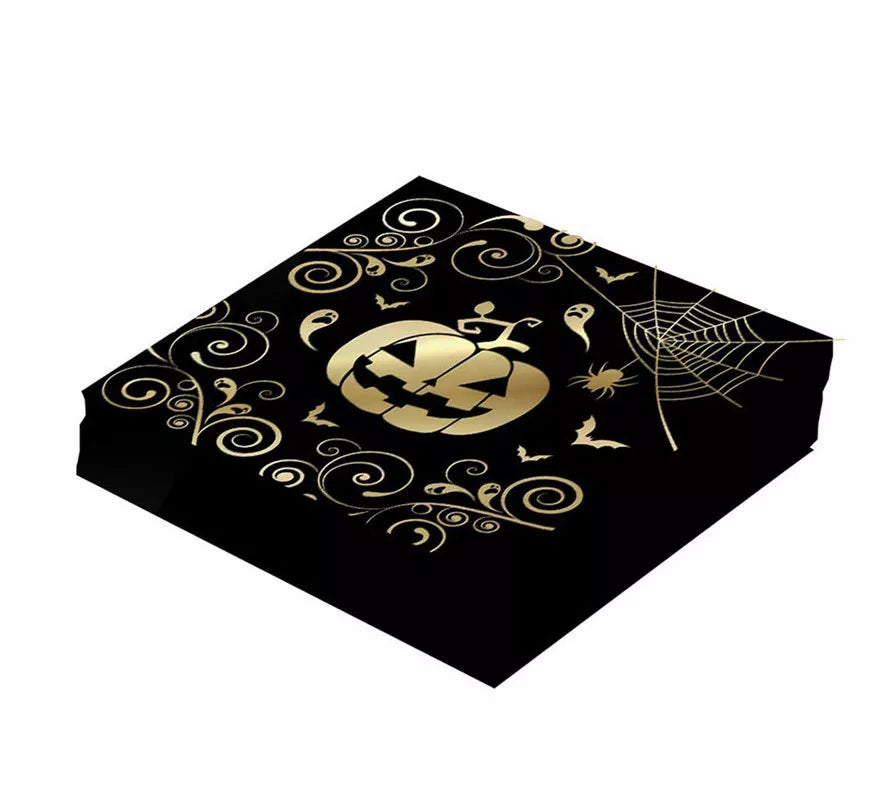 Translation missing: it.Pack de 12 Servilletas Calabaza Oro de 33X33 cm