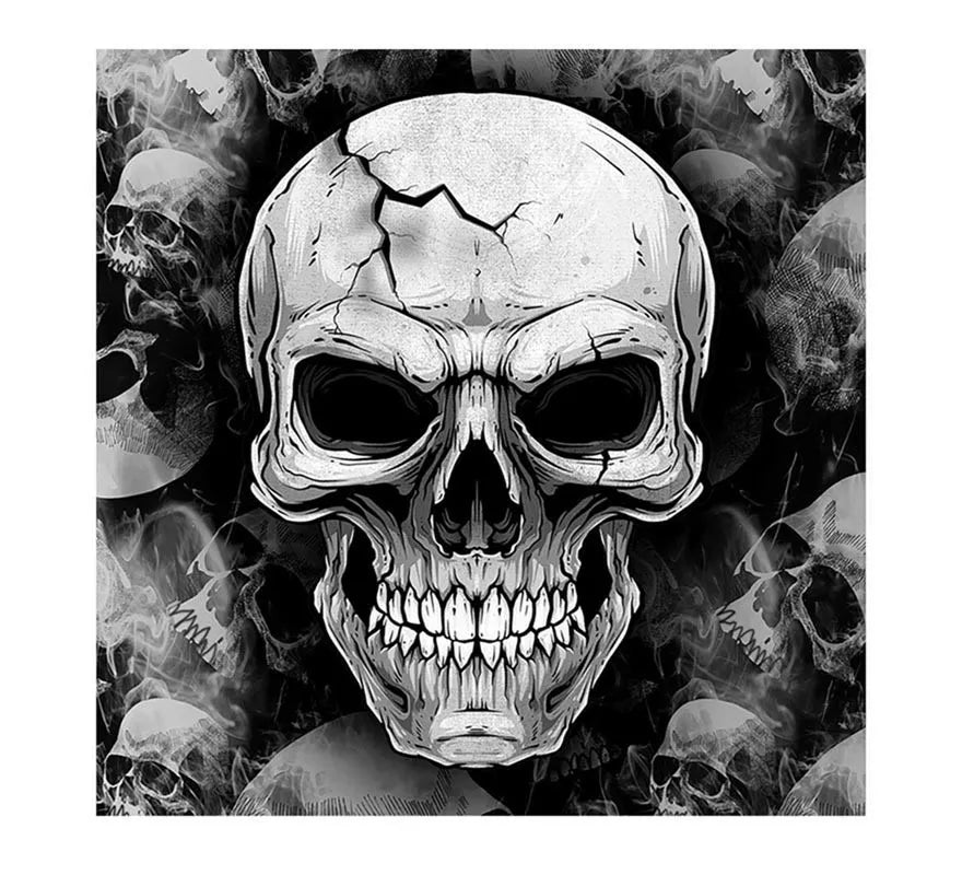 Translation missing: es.Pack de 12 Servilletas Calavera Temible de 33x33 cm