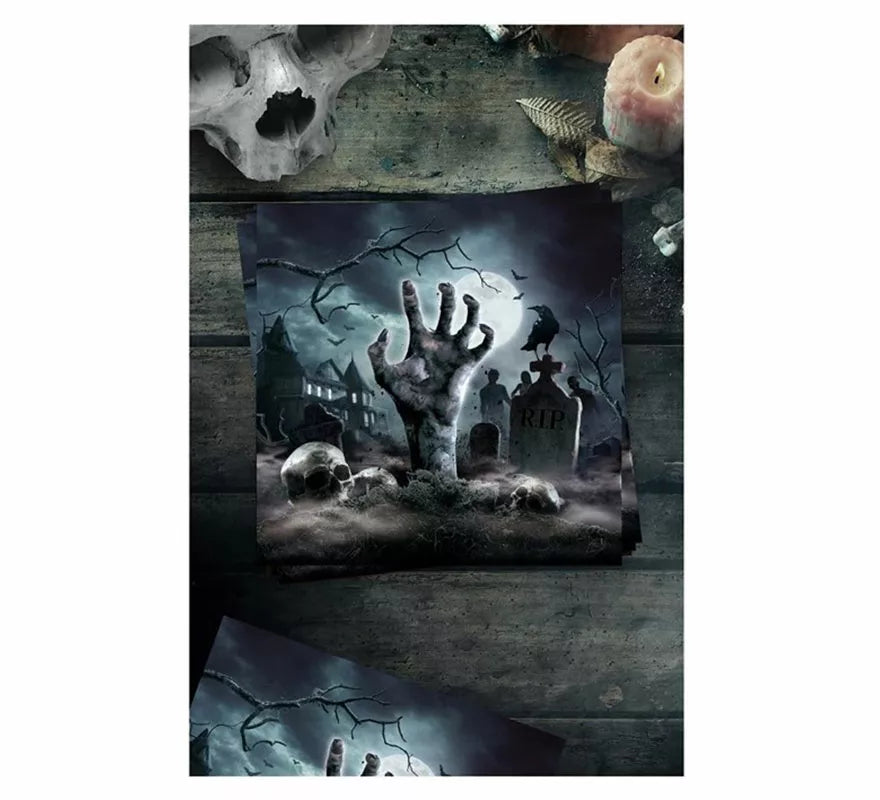 Translation missing: it.Pack de 12 Servilletas Cementerio de 33X33 cm