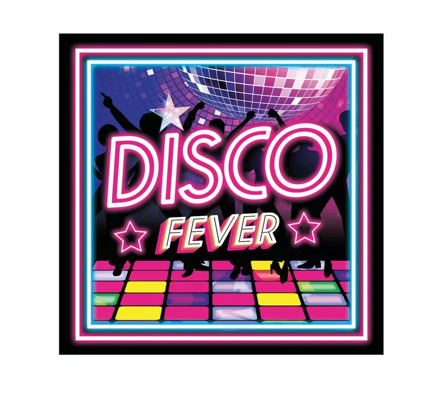 Translation missing: it.Pack de 12 Servilletas Disco Fever de 33x33 cm
