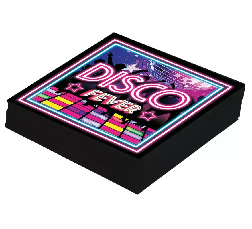 Translation missing: it.Pack de 12 Servilletas Disco Fever de 33x33 cm