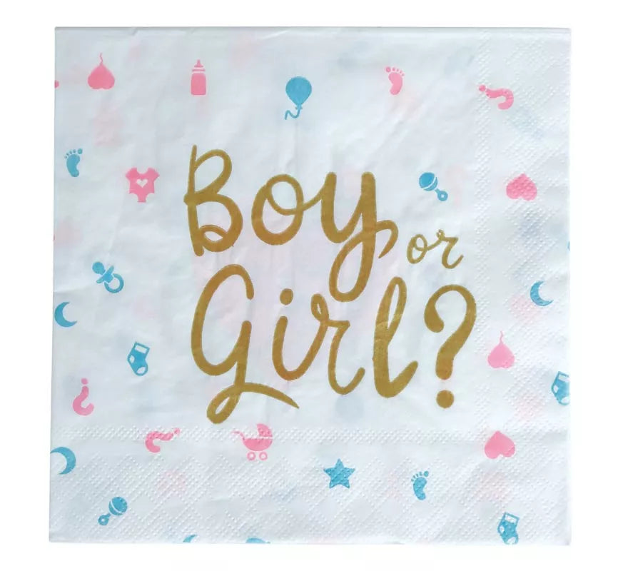 Translation missing: it.Pack de 12 Servilletas It's a Boy or it's a Girl