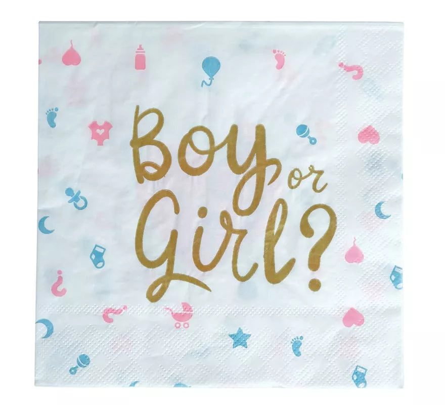 Translation missing: it.Pack de 12 Servilletas It's a Boy or it's a Girl
