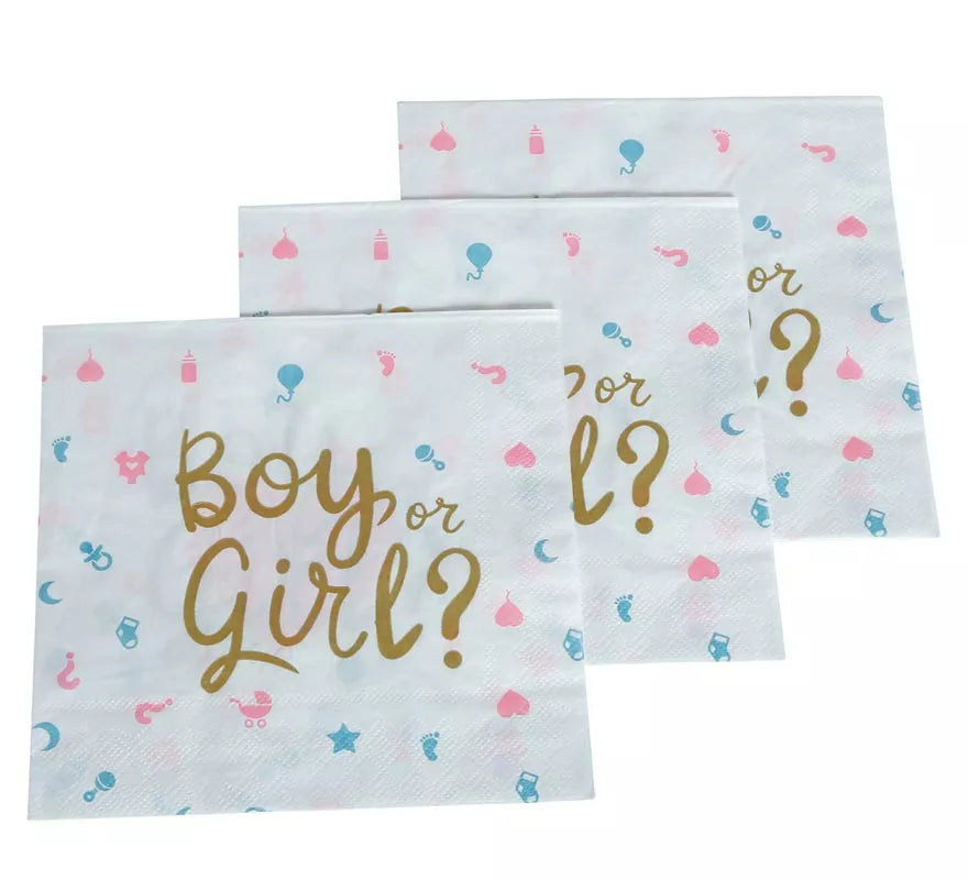 Translation missing: it.Pack de 12 Servilletas It's a Boy or it's a Girl