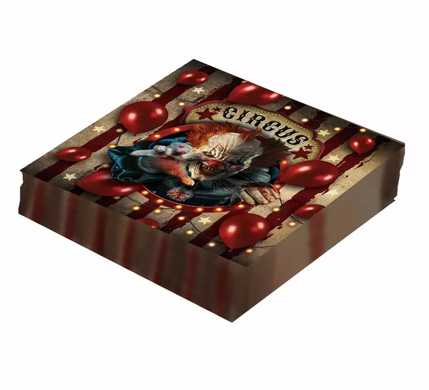Translation missing: it.Pack de 12 Servilletas Payaso de 33X33 cm