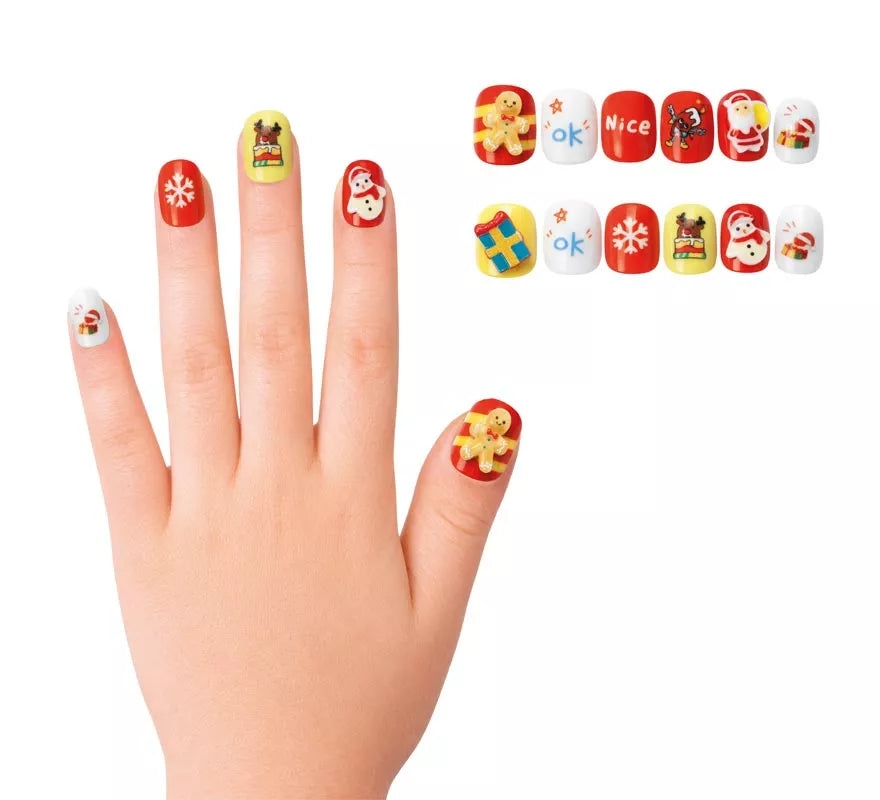 Translation missing: it.Pack de 12 Uñas Adhesivas Navideñas para niña