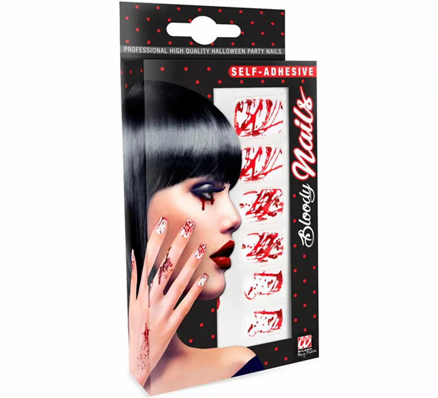 Translation missing: it.Pack de 12 Uñas Autoadhesivas Ensangrentadas