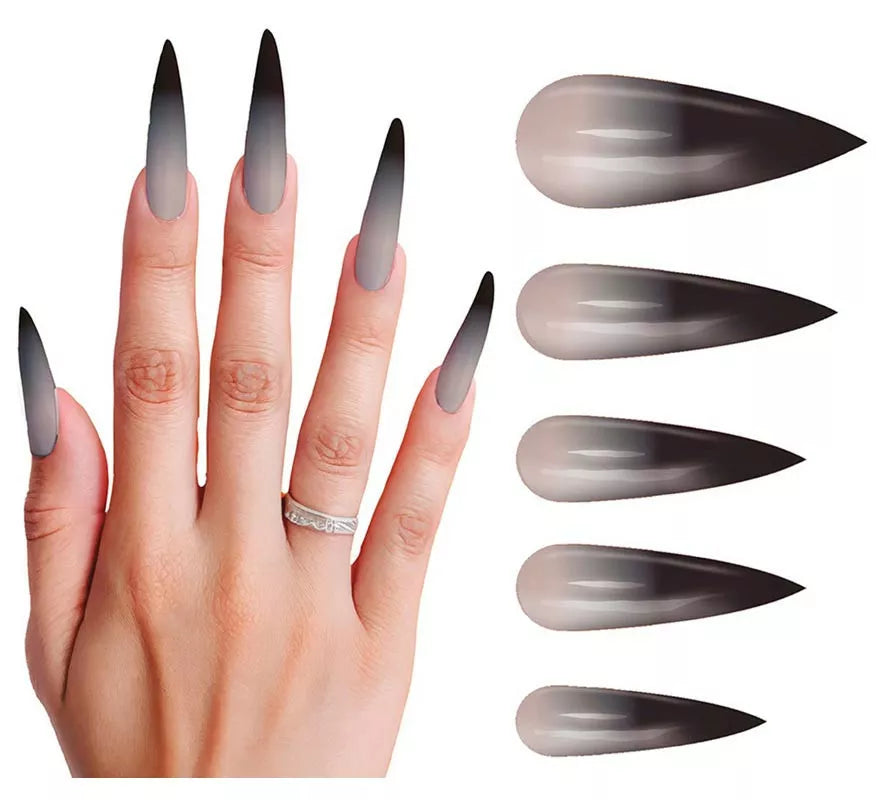 Pack de 12 Uñas largas Góticas