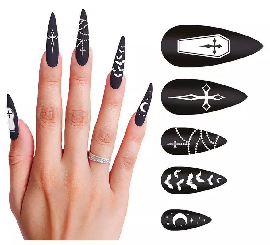 Translation missing: es.Pack de 12 Uñas largas Vampira