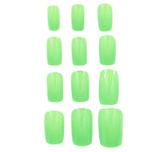 Confezione da 12 unghie neon per donna in vari colori