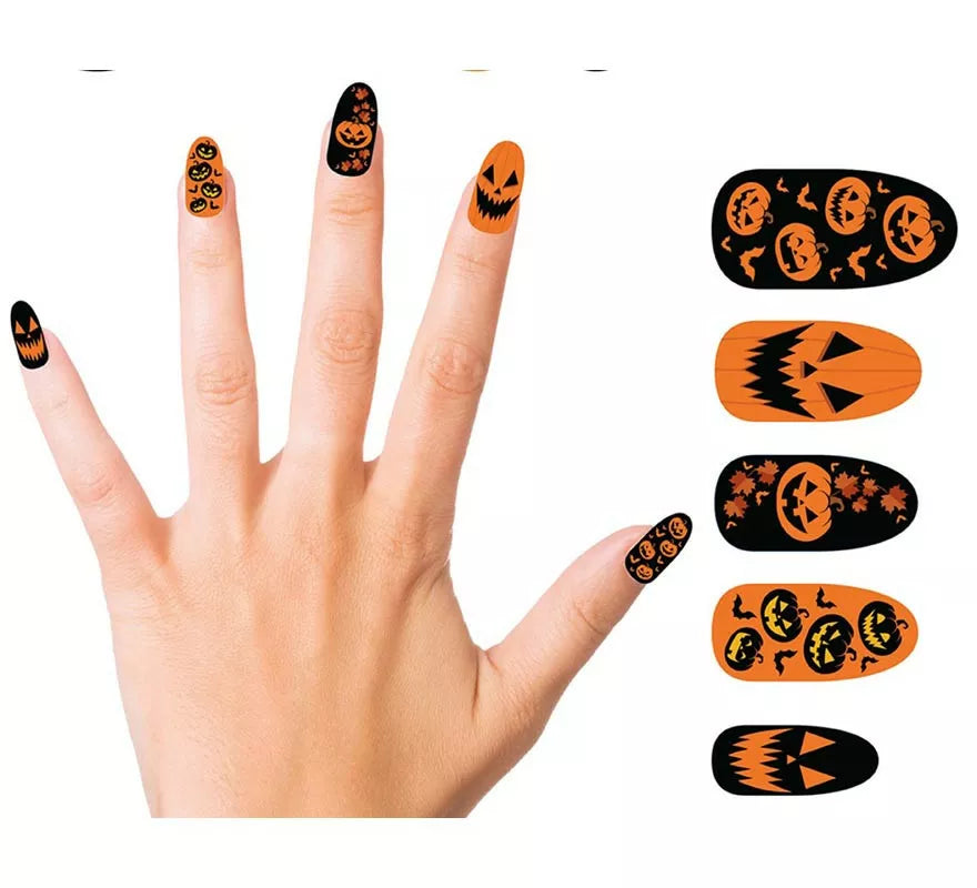 Translation missing: it.Pack de 12 Uñas Postizas Calabaza