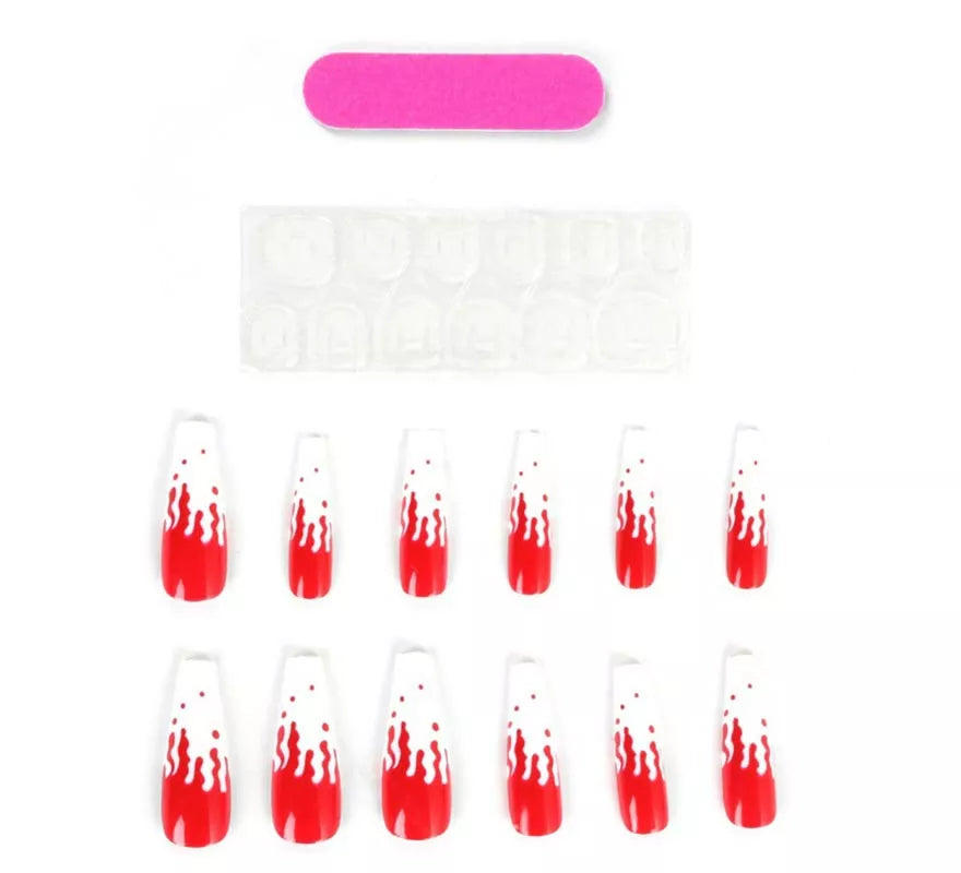 Translation missing: it.Pack de 12 Uñas Postizas de Sangre falsa
