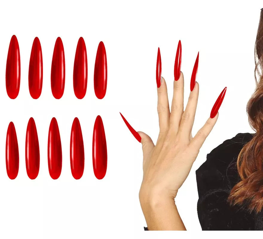 Translation missing: it.Pack de 12 Uñas rojas con adhesivo