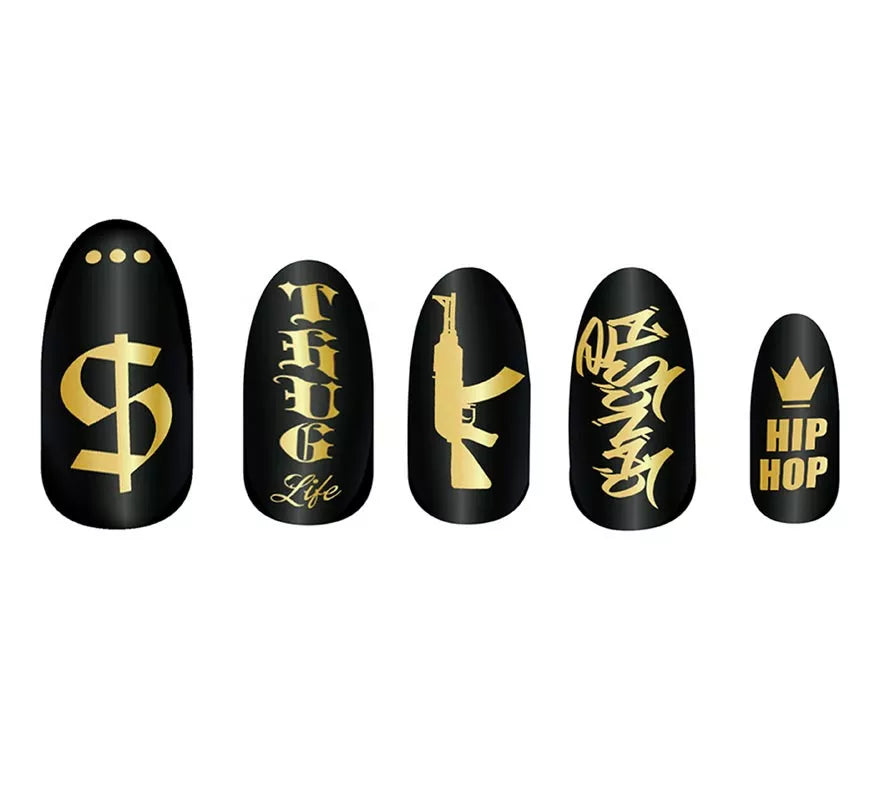 Pack de 12 Uñas Thug Life