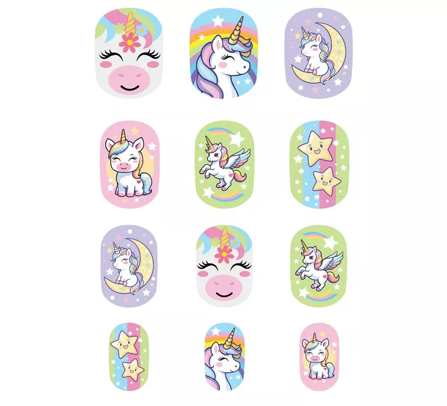 Translation missing: es.Pack de 12 Uñas Unicornios para niña