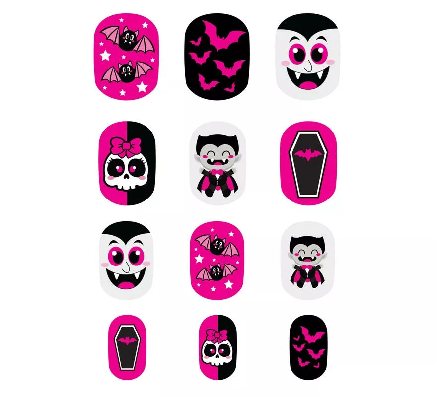 Translation missing: it.Pack de 12 Uñas Vampiro con Adhesivo Infantil