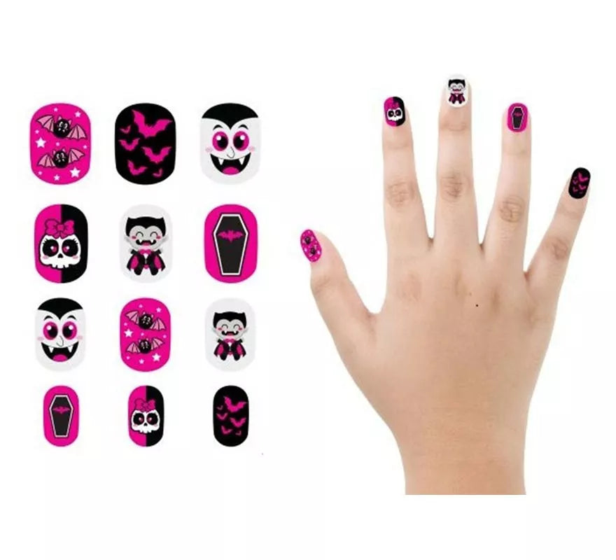 Translation missing: it.Pack de 12 Uñas Vampiro con Adhesivo Infantil