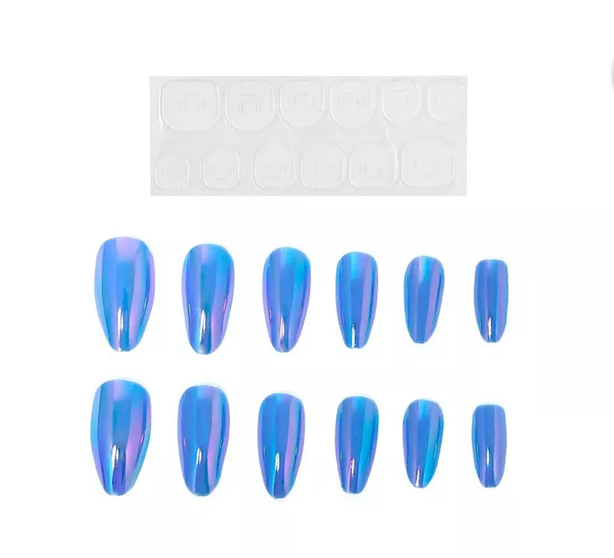 Translation missing: it.Pack de 13 Uñas Autoadhesivas Holo azules