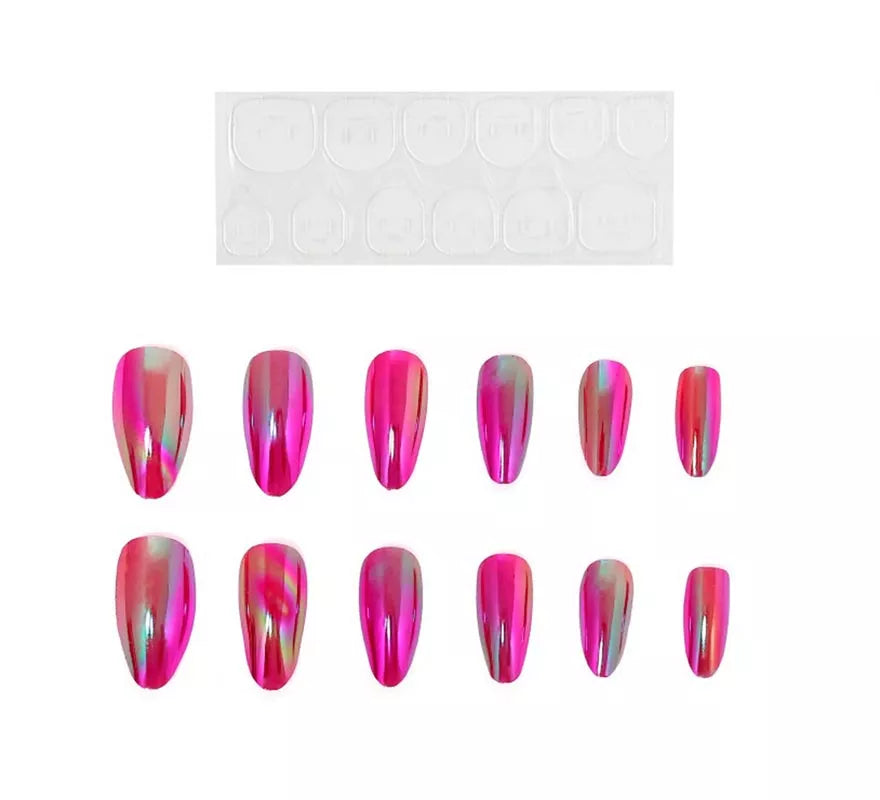 Translation missing: it.Pack de 13 Uñas Autoadhesivas Holo fucsia