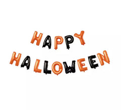 Confezione da 14 Palloncini Happy Halloween Neri e Arancio da 40 cm