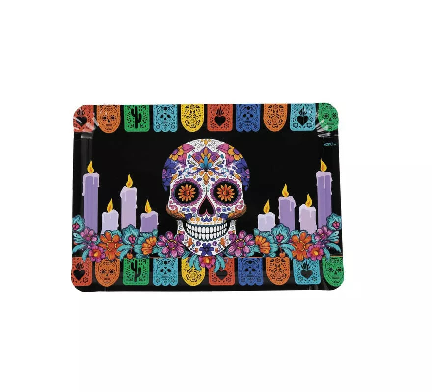 Translation missing: it.Pack de 2 Bandejas Día de Muertos de papel de 24x34 cm