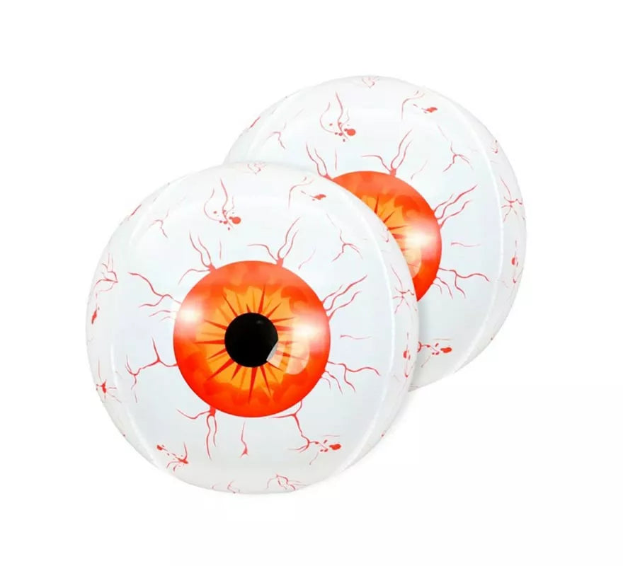 Translation missing: it.Pack de 2 Globos Ojos Hinchables rojo 4D de 55 cm