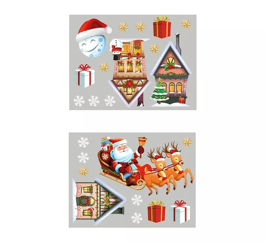 Translation missing: it.Pack de 2 Hojas Electroestáticas de Ventana Navidad de 30x40 cm