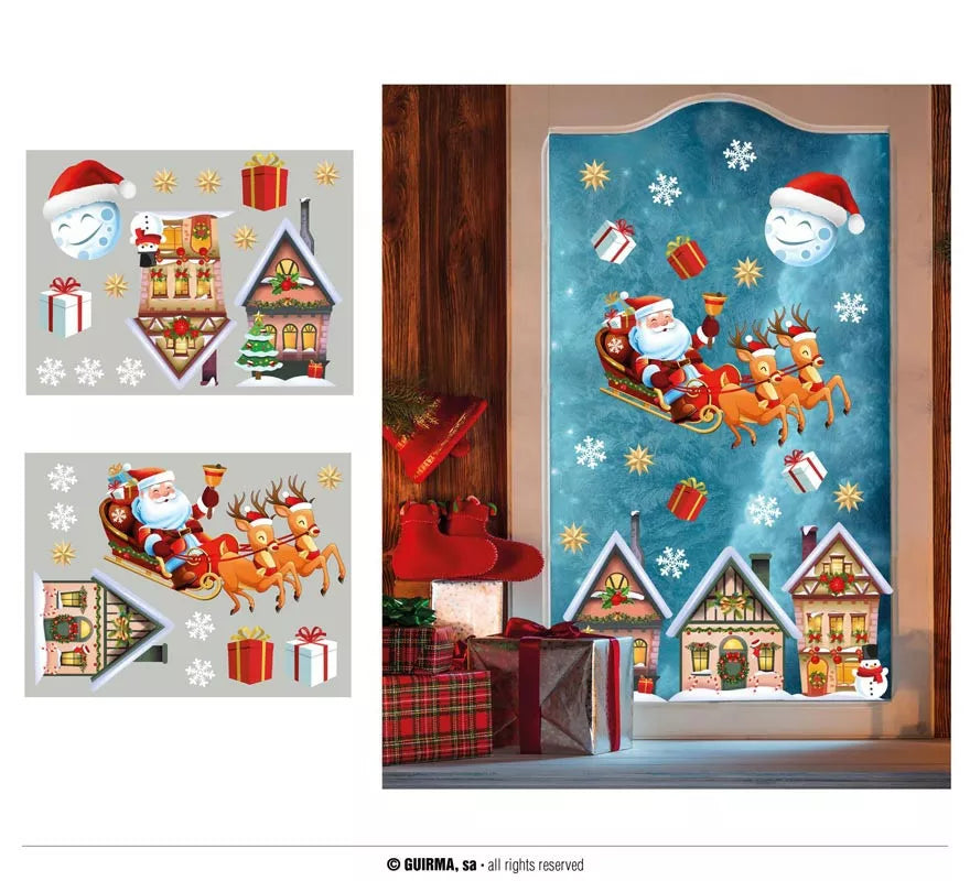 Translation missing: it.Pack de 2 Hojas Electroestáticas de Ventana Navidad de 30x40 cm
